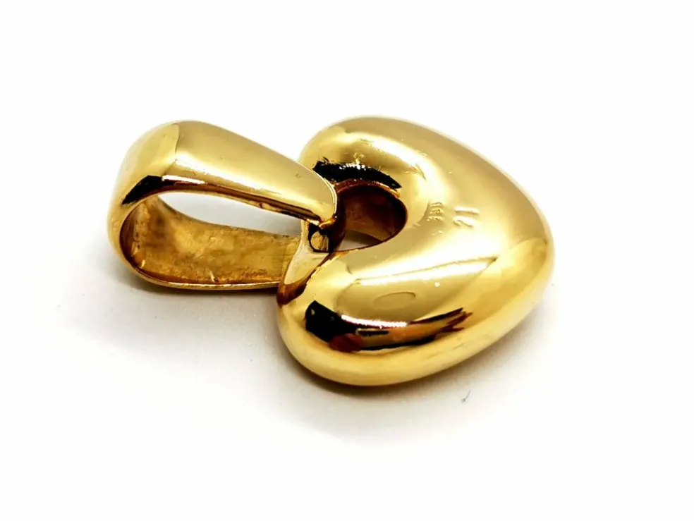 Pendentif Coeur Or jaune Diamant, Rubis, Saphir