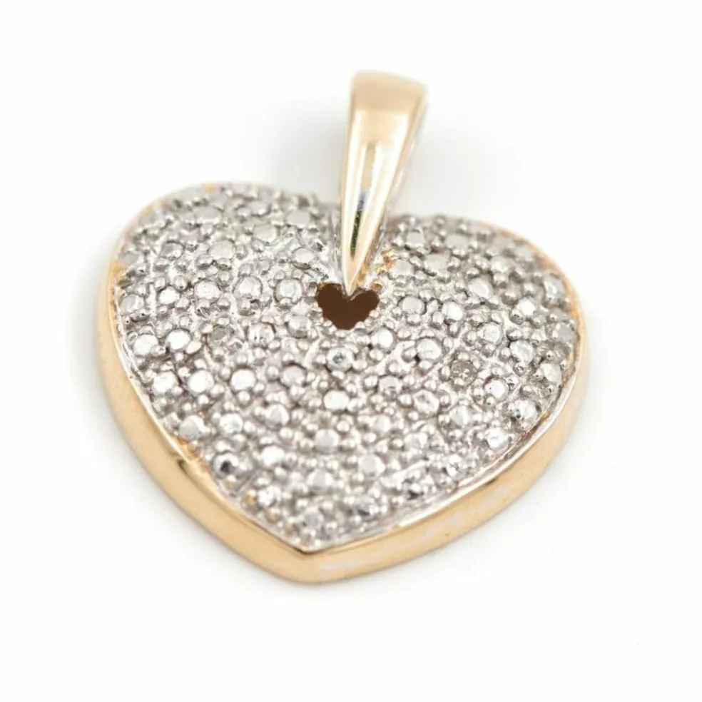 Pendentif Coeur Or jaune Diamant