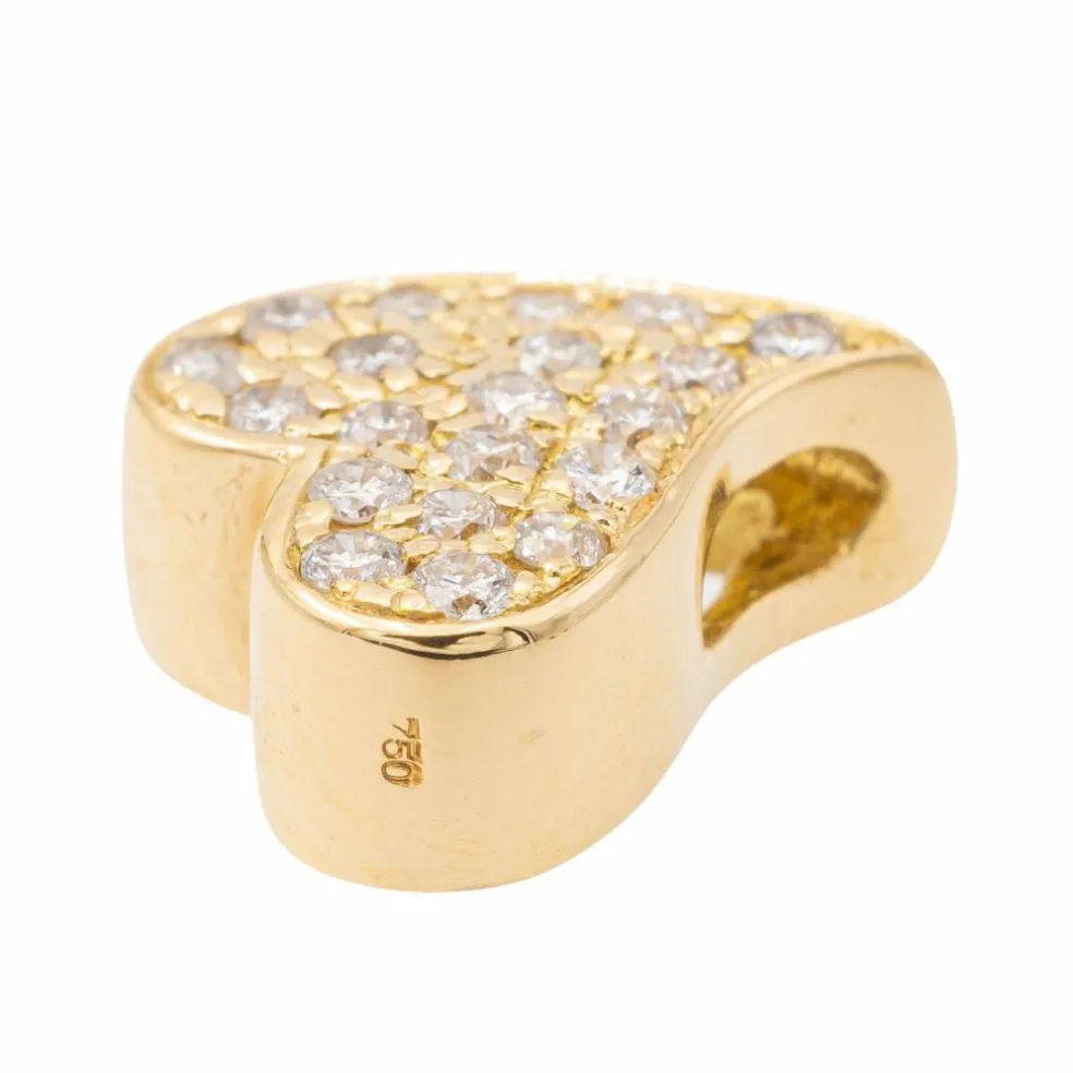 Pendentif Coeur Or jaune Diamant