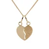Pendentif coeur sécable en or et sa chaine