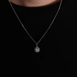 Pendentif collier diamants