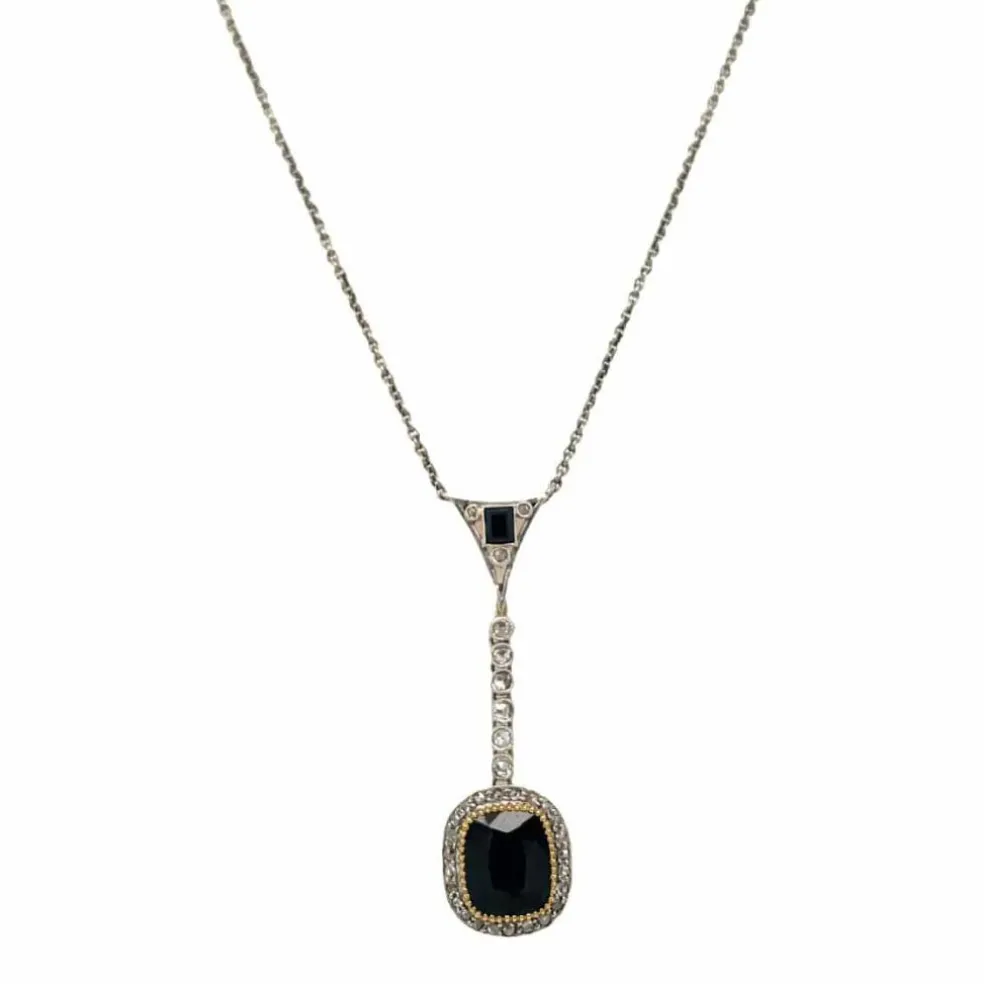 Pendentif collier Saphir Diamant