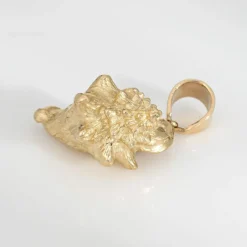 Pendentif coquillage vintage en or 14 carats, lourd, 17,7 grammes, coquillage, océan