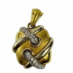 Pendentif Croisé Or Oxydes