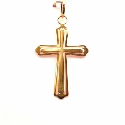 Pendentif croix ajourée or jaune
