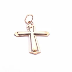 Pendentif croix ajourée or jaune