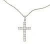 Pendentif Croix Art Déco Diamants et sa Chaîne