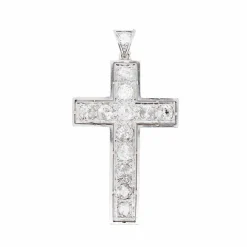 Pendentif Croix Art Déco Diamants