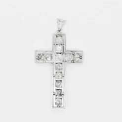 Pendentif Croix Art Déco Diamants