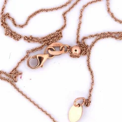 PENDENTIF CROIX avec COLLIER - OR ROSE 18 KT