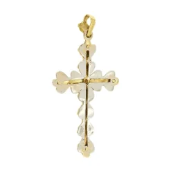 Pendentif croix avec émeraude