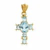 Pendentif croix avec topazes