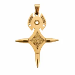 Pendentif croix d'Agadez, or jaune