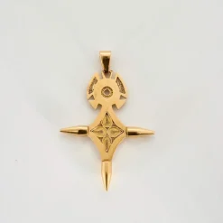 Pendentif croix d'Agadez, or jaune