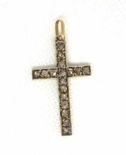 Pendentif Croix diamants