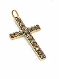 Pendentif Croix diamants