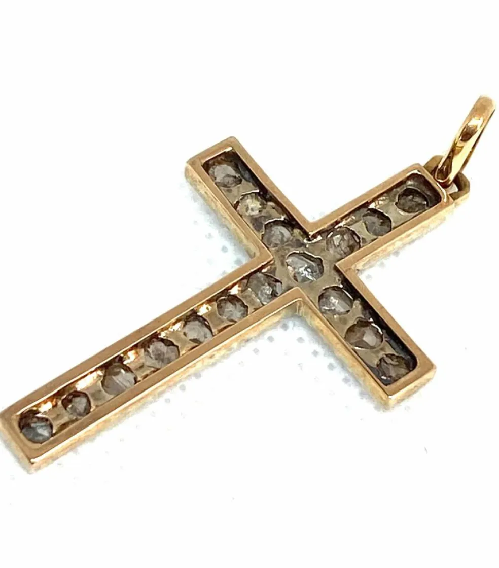 Pendentif Croix diamants