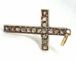 Pendentif Croix diamants