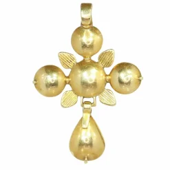 Pendentif croix en diamant des années 1800