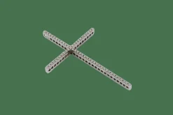 Pendentif croix en or blanc avec diamants