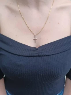 Pendentif Croix En Or Blanc