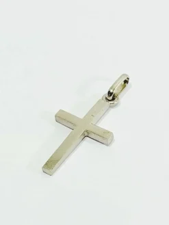 Pendentif Croix En Or Blanc
