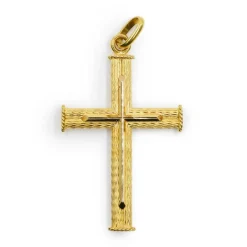 Pendentif croix en or jaune