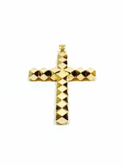 Pendentif croix en or jaune