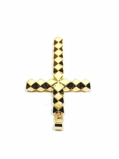 Pendentif croix en or jaune