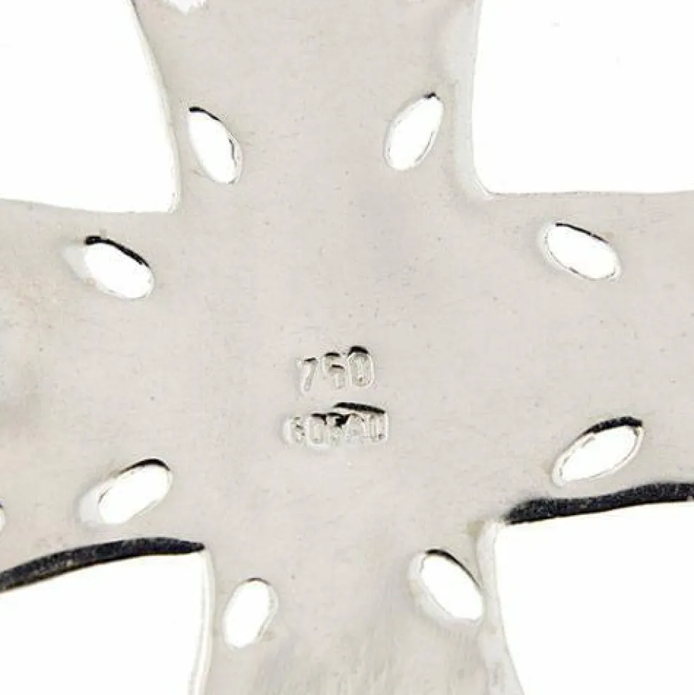 Pendentif croix émaillée