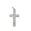 Pendentif Croix Or Blanc Diamants