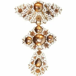 Pendentif croix or diamant