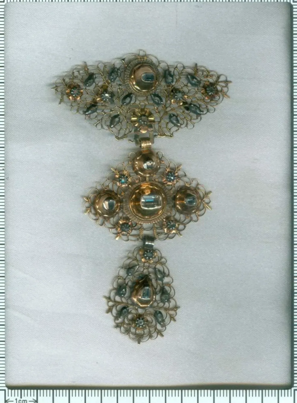 Pendentif croix or diamant