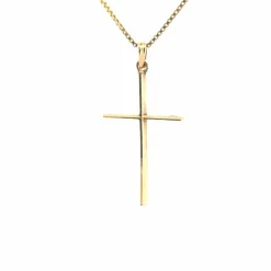 Pendentif Croix or jaune