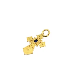 Pendentif croix or jaune