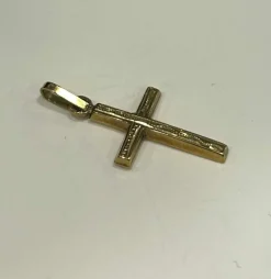 Pendentif croix or jaune