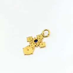 Pendentif croix or jaune