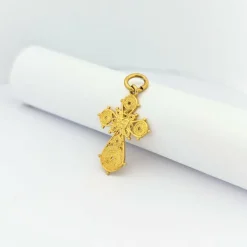 Pendentif croix or jaune