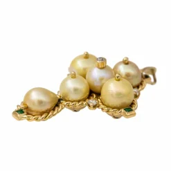 Pendentif Croix Or jaune Perle