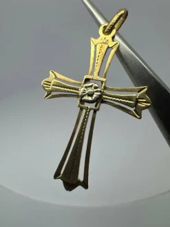 Pendentif Croix Or Jaune 18 k