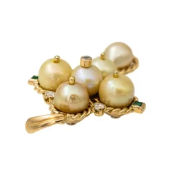Pendentif Croix Or jaune Perle