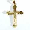 Pendentif croix or rose