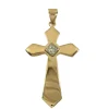Pendentif Croix Or Rose Et Diamant
