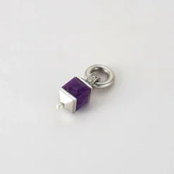 Pendentif Cube violet Diamants