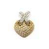 Pendentif cœur en deux Ors, diamants