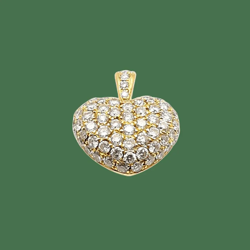 Pendentif cœur or & diamants