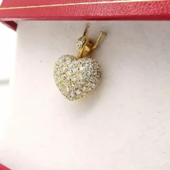 Pendentif cœur or & diamants
