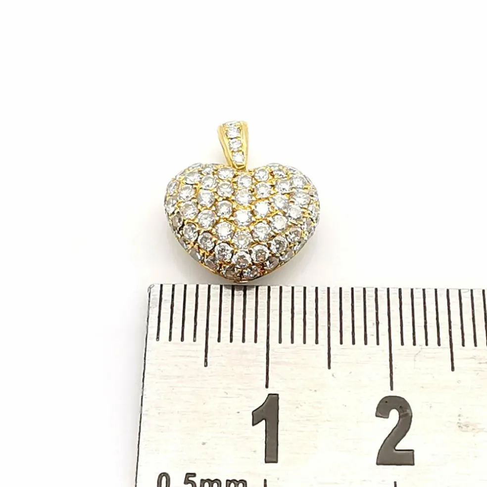 Pendentif cœur or & diamants