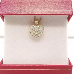 Pendentif cœur or & diamants