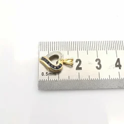 pendentif cœur or jaune saphirs et diamant